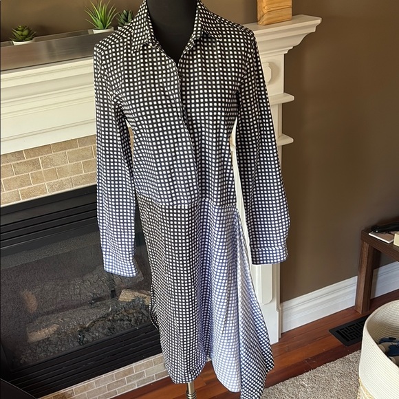 COS Black, Blue and White Checkered Dress size 34 (us 4) - Picture 5 of 13